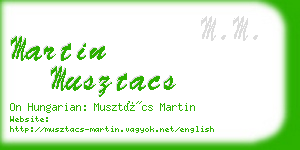 martin musztacs business card